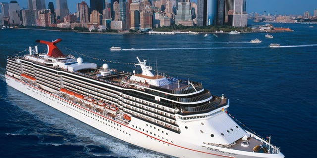 The Carnival Pride, pictured, was returning from an eight-day trip to the Bahamas when it crashed into a gangway while docking.