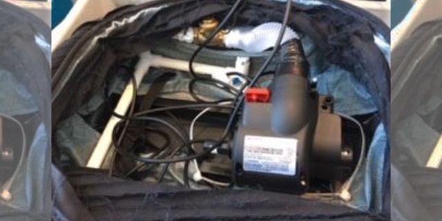 The TSA said the device had "all the markings of an improvised explosive device, including wiring, PVC pipe and a motor.