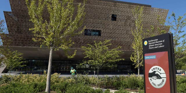 The exterior of the Smithsonian Institution's National Museum of African American History and Culture.