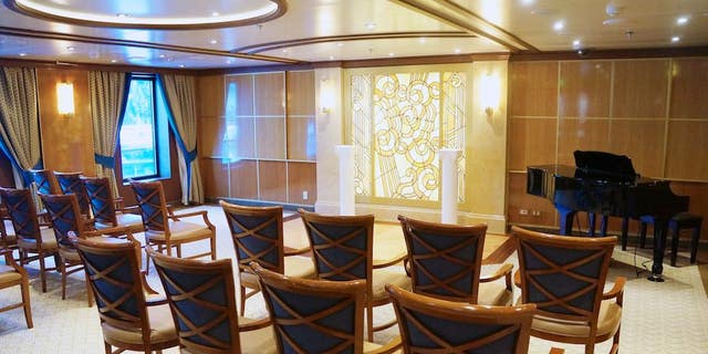 The Hearts &amp; Minds chapel on Princess Cruises’ Star Princess is open to all faiths to conduct weddings and other religious events on board.