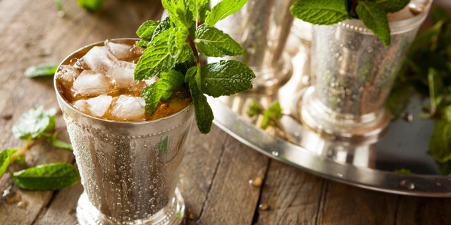 Refreshing Cold Mint Julep for the Derby