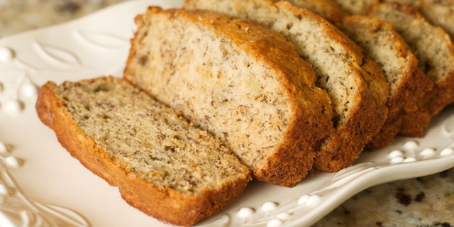 You can slice your banana bread to your desired thickness, of course - and as a healthy bonus, serve with fresh fruit on the side. Also reheat the remaining slices the next day in the microwave.