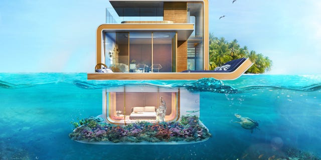 Floating Seahorse villas feature three levels of above and underwater luxury.