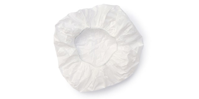 Shower cap (with clipping path) isolated on white background