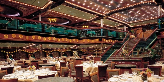 A dining room aboard the Carnival Triumph.