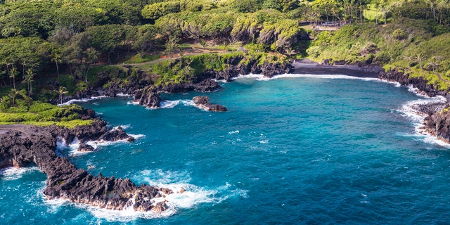 "American Dream Home" on FOX Business Network profiled a couple who moved from Colorado to the island of Hawaii. Here, the beautiful Keawaiki Bay in Wai'Anapanapa State Park is shown.