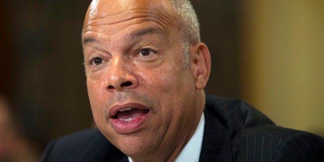 In this July 14, 2016, file photo, then-Homeland Security Secretary Jeh Johnson testifies on Capitol Hill in Washington. Johnson faces questions on june 21, 2017,