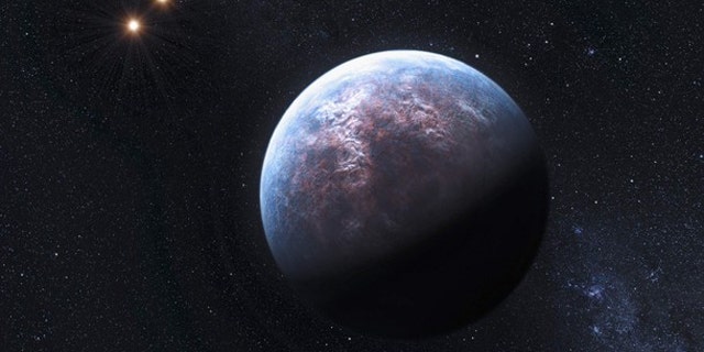 An artist's rendering image shows an exoplanet 6 times the Earth-size circulating around its low-mass host star.