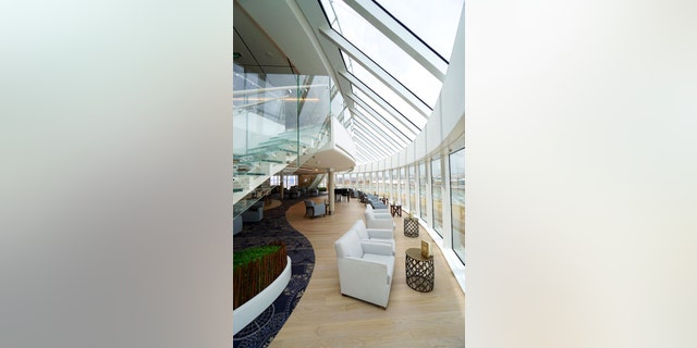 The sunshine-filled Explorer's Lounge.