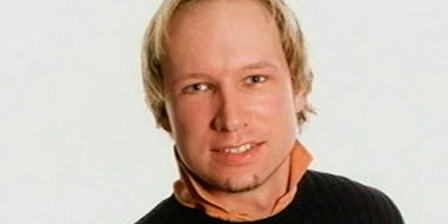 FILE- This photograph of Anders Behring Breivik, who confessed to killing at least 77 people, is broadcast by Norwegian television.