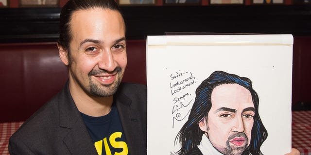 Lin-Manuel Miranda attends his Sardi's caricature unveiling at Sardi's restaurant on Tuesday, May 24, 2016, in New York. (Photo by Charles Sykes/Invision/AP)