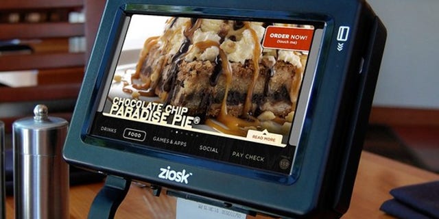Chevys, Chili's, Applebee's and Uno Chicago Grill are trying the Ziosk, a device which lets diners order, pay, and play games at the table.