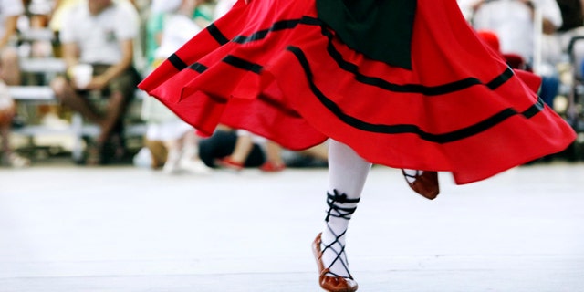 A dancer performs at the Jaialdi Boise 2010 Basque event in Boise, Idaho. One of the largest Basque communities in the United States will spend the next five days celebrating the traditional Jaialdi festival in southwestern Idaho. An estimated 35,000 to 50,000 people are expected to attend the event. (AP Photo/Idaho Statesman, Darin Oswald, File)
