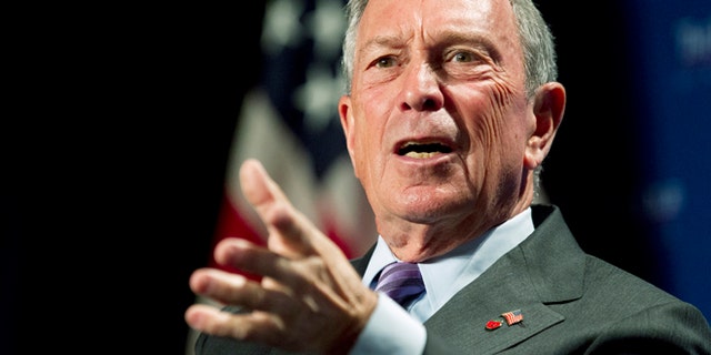 New York City Mayor Michael Bloomberg speaks to the Economic Club of Washington, Wednesday, Sept. 12, 2012, on the four year anniversary of the collapse of the financial industry, and the future of the economic recovery. (AP Photo/Manuel Balce Ceneta)