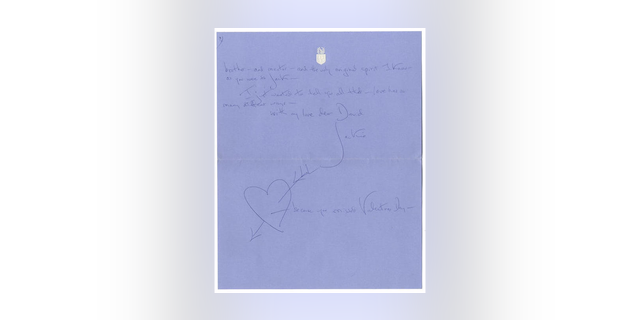 One letter from Jackie Kennedy, complete with a heart for Valentine's Day.