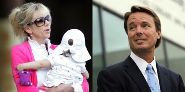 Rielle Hunter, with child, and former presidential candidate John Edwards.