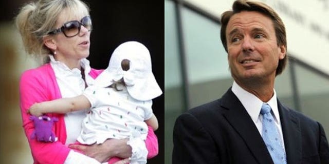 Rielle Hunter, with child, and former presidential candidate John Edwards.
