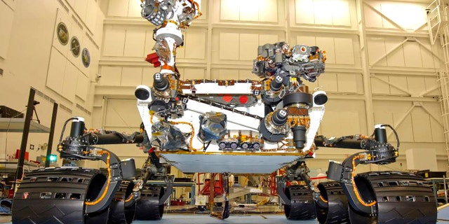 June 3, 2011: The NASA Mars Science Laboratory rover, Curiosity, seen during final mobility testing inside the Spacecraft Assembly Facility at NASA's Jet Propulsion Laboratory, Pasadena, Calif.