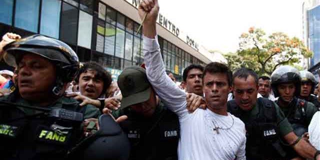 Opposition leader Leopoldo Lopez, in a Feb. 18, 2014 file photo.