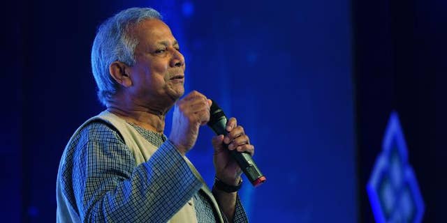 Nobel Laureate Professor Muhammad Yunus speaks during the 4th Annual Social Business Day in Dhaka on June 28, 2013