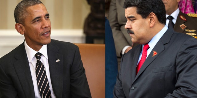 A photo composite of U.S. President Barack Obama (L) and Venezuelan President Nicolás Maduro.