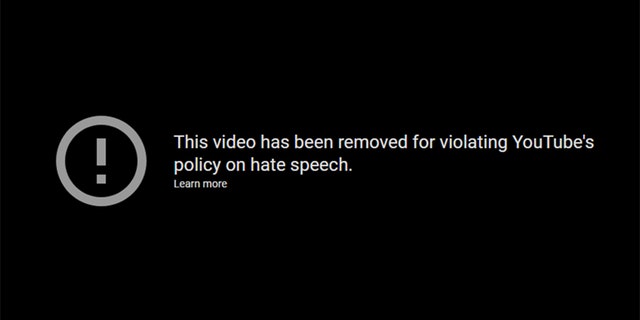 A screengrab showing the image where the 'deportation bus tour' video used to be.