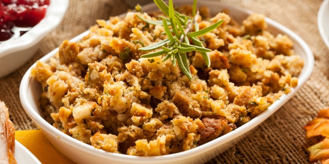 Stuffing is a carb-based side dish that's either placed inside poultry or served separately. It's commonly served with Thanksgiving turkey.