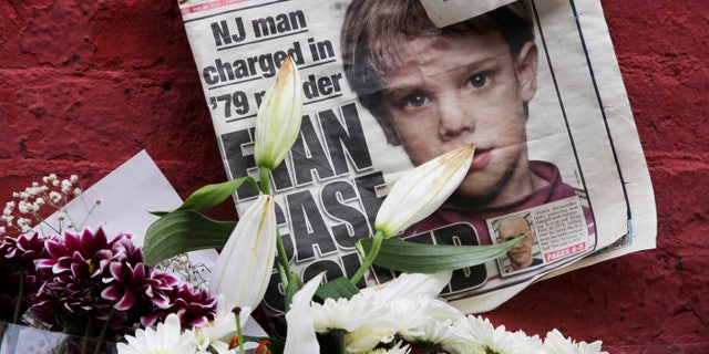 A makeshift memorial in the New York neighborhood where Patz lived before his disappearance on May 25, 1979.