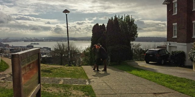 This happy couple got engaged on Valentine’s Day. Now, the person who snapped the picture is trying to reach them.