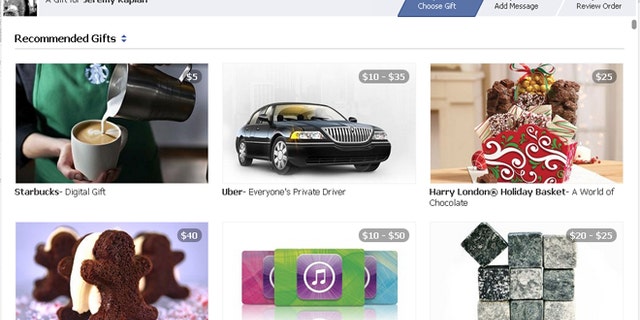 Facebook Gifts