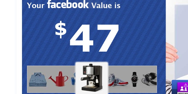 Your worth to Facebook? Roughly an espresso machine.