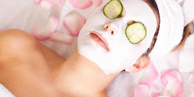 Facial mask. Spa studio shot