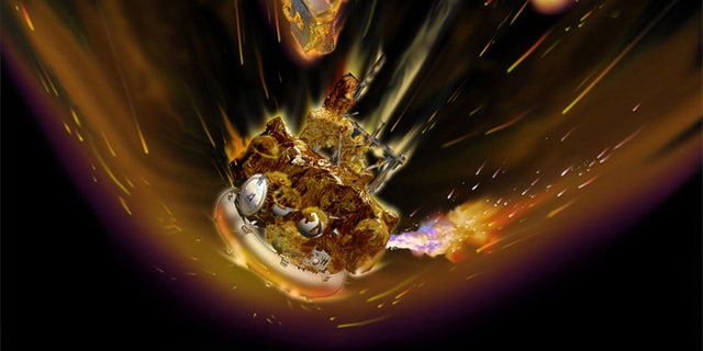 Phobos-Grunt, the latest in a long list of failed space endeavors by the Russians, is pictured here burning up as it reenters the atmosphere (artist's impression).