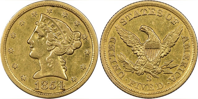 Mistakenly believed by its owner to be a fake, this historic gold coin now has been authenticated as "the discovery of a lifetime" by Sarasota's Numismatic Guaranty Corporation. It is only the fourth known surviving example of a $5 denomination coin struck at the San Francisco Mint during the California Gold Rush in 1854.