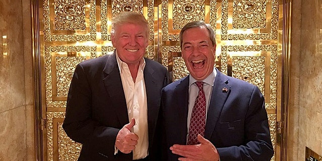 farage trump Twitter