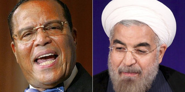 Louis Farrakhan, (l.), hung out in New York Tuesday night with new Iranian President Hassan Rouhani.