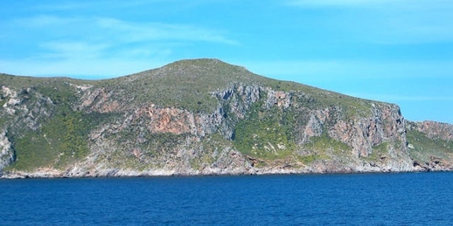 The island of Favignana near Sicily, where remains of early Mediterranean settlers were found in a cave.