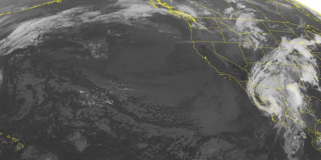 NOAA satellite image from Sept. 7, 2016 at 01:00 AM EDT shows Hurricane Newton moving northward up the Baja Mexico coast.