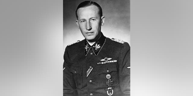 FILE - The 1942 file photo shows Nazi leader Reinhard Heydrich in an unknown location sometime in 1942. Lina Heydrich, the widow of assassinated Heydrich, one of the main architects of the Holocaust, was among the most prominent recipients of pensions for “victims of war” who were injured in World War II. (AP Photo)