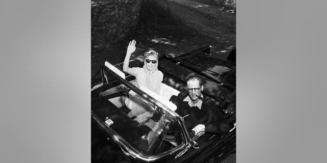 Monroe and Miller were often photographed in the car.