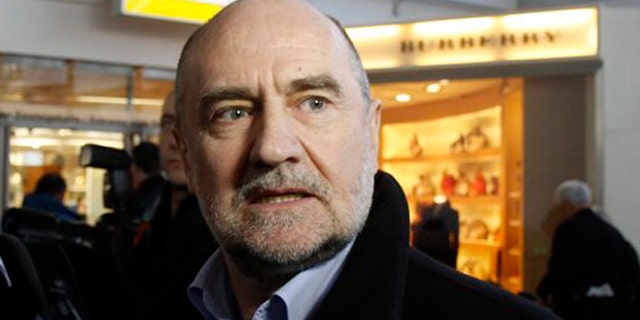 Jan. 28, 2012: Herman Nackaerts of the International Atomic Energy Agency, IAEA, the chief agency official in charge of the Iran file, prepares for his flight to Iran at Vienna's Schwechat airport, Austria.