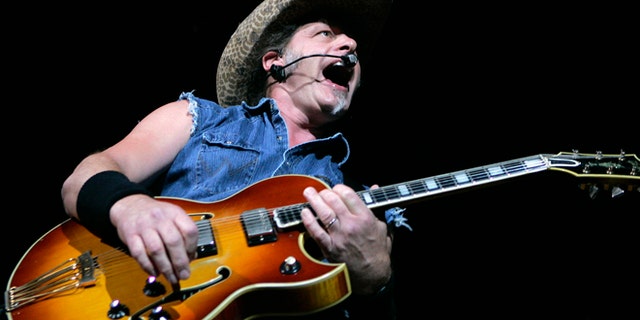 Ted Nugent performs at a concert at the House of Blues at the Mandalay Bay Resort in Las Vegas, Nevada in this file image from August 11, 2007.