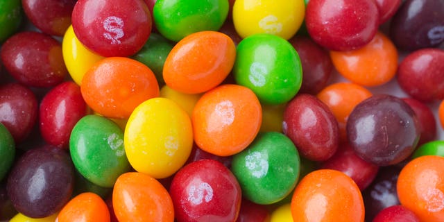 Skittles are hard-shell, fruit-flavored candies.