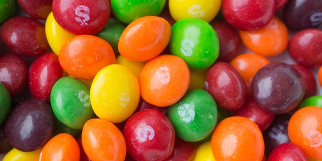 Skittles are hard-shell, fruit-flavored candies.