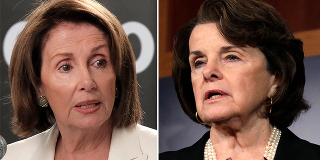 House Speaker Nancy Pelosi, left, and U.S. Sen. Dianne Feinstein, right, both from Ashli Babbitt's home state of California.
