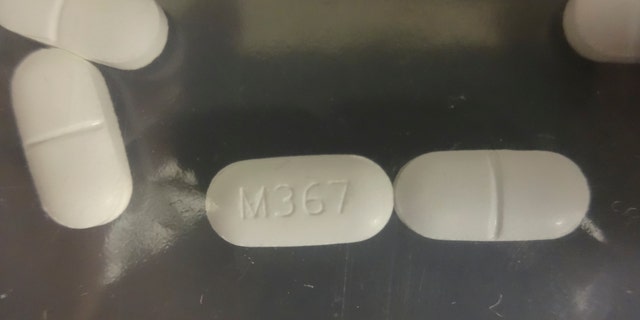 A seized counterfeit hydrocodone tablets in the investigation of a rash of fentanyl overdoses in northern California is shown in this Drug Enforcement Administration (DEA) photo released on April 4, 2016.
