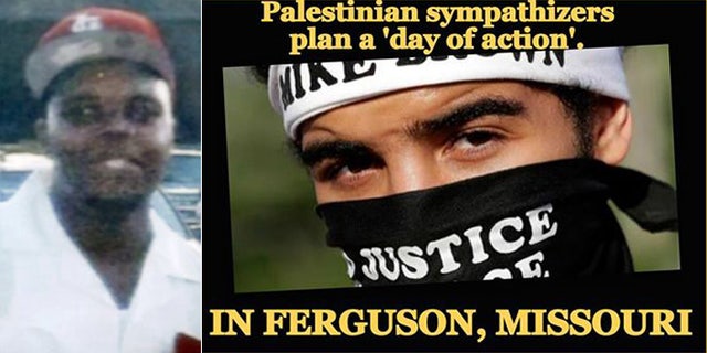A watchdog group believes Muslim activists have an ulterior motive for their involvement in protests over the police shooting of unarmed teen Michael Brown, left.