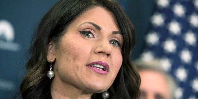 South Dakota Gov. Kristi Noem is seen in Washington, when she was a member of Congress, Dec. 5, 2017. (Associated Press)