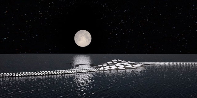 It’s designed with integrated solar panels, rainwater harvesting and a floating vegetable garden.