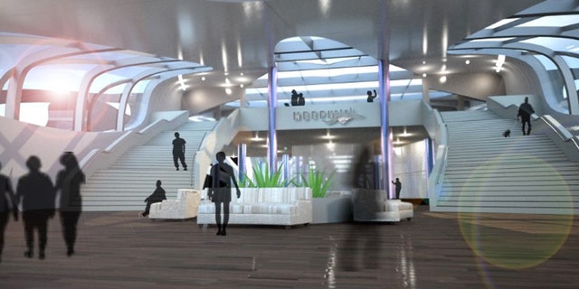 The ‘barycentric dock’ attaches the hotel to the harbor--which allows the craft to be an extension of the city.